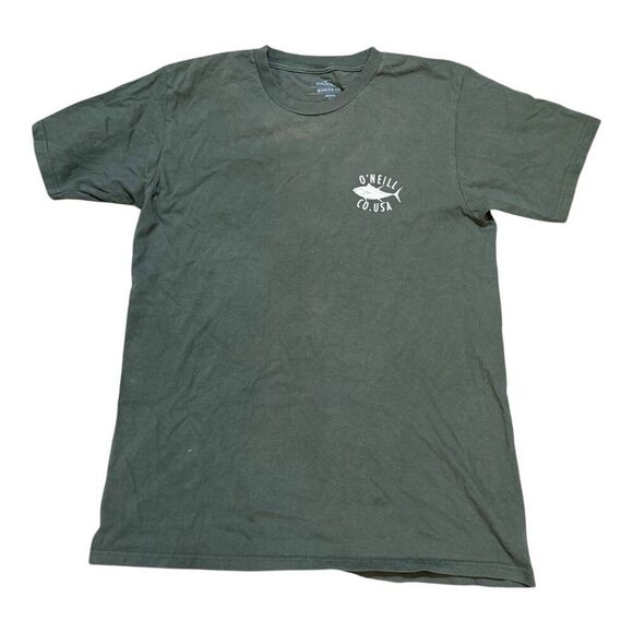 ONeill Modern Fit Medium TShirt Olive Green 100% Cotton Mens Surf Company Co Tee - Picture 2 of 5
